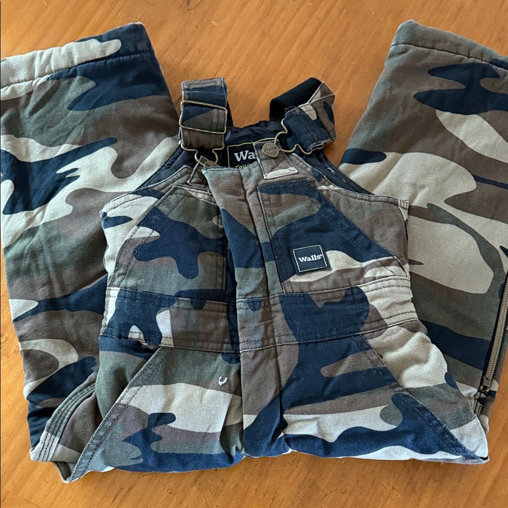 Walls Camouflage Bib Overalls - Green, Navy, Brown
